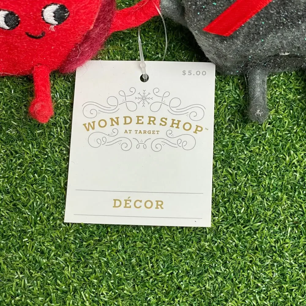 Wondershop Felt Stocking and Coal Christmas Decor Figurine Set